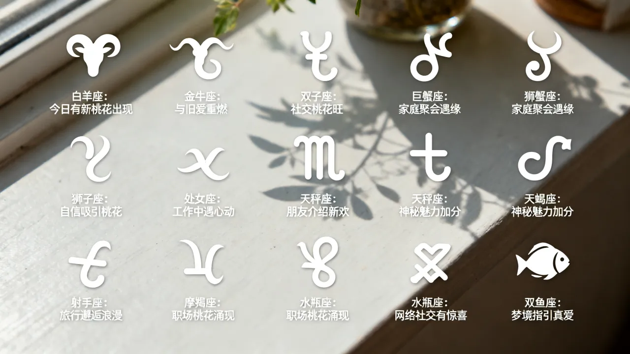 十二星座今天爱情运势如何,哪个星座桃花运最旺? 十二星座今天爱情运势如何,哪个星座桃花运最旺?
