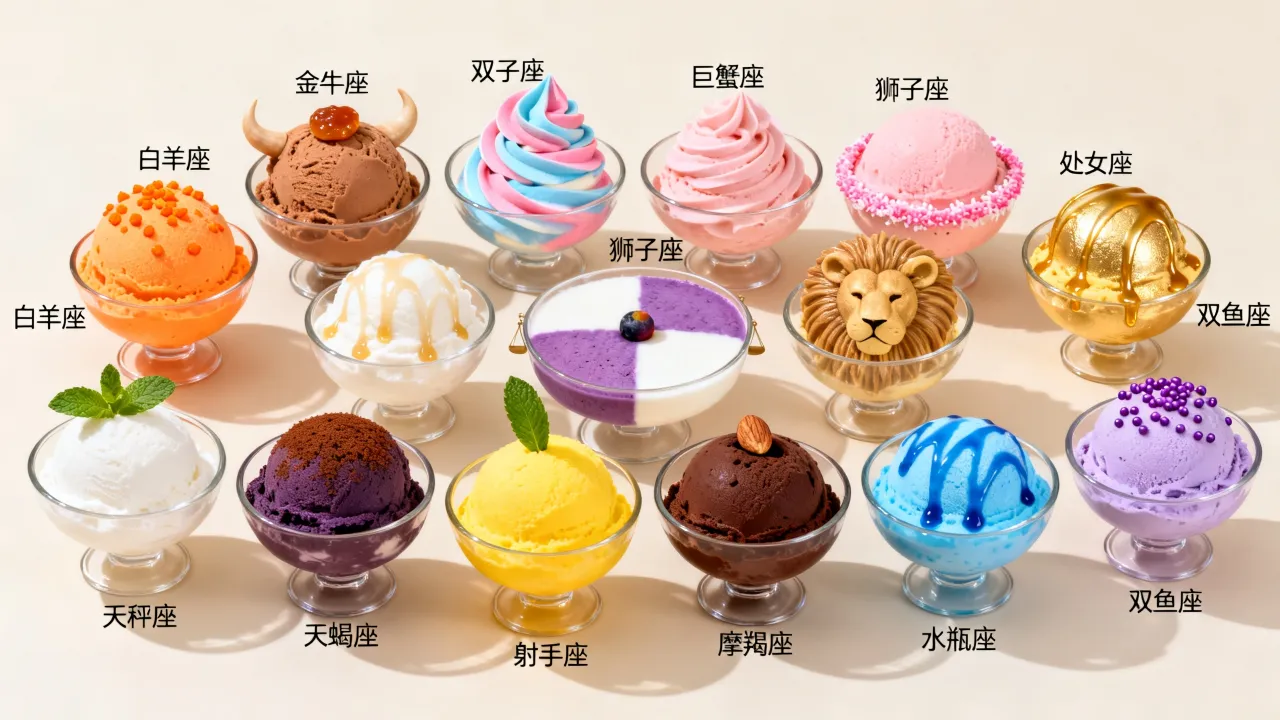 十二星座冰淇淋图片怎么画？有哪些好看的样式？