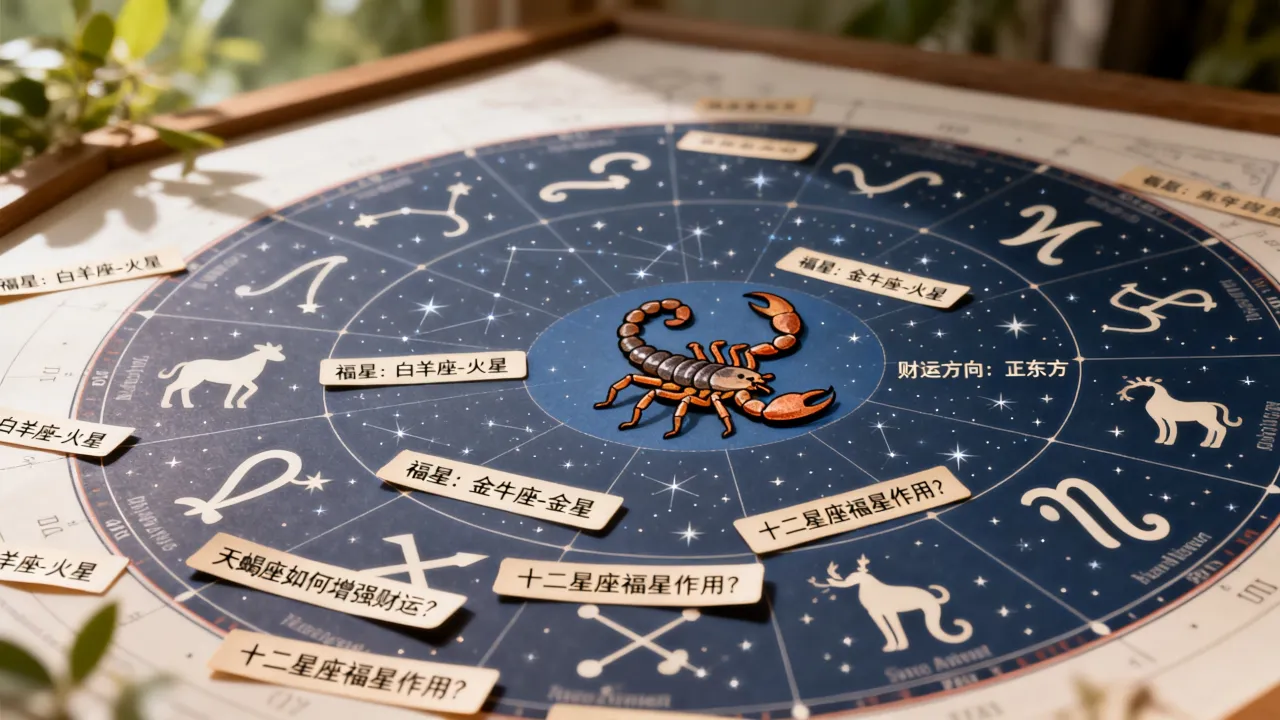 十二星座福星是谁,天蝎座财运方向,长尾疑问词 十二星座福星是谁,天蝎座财运方向,长尾疑问词