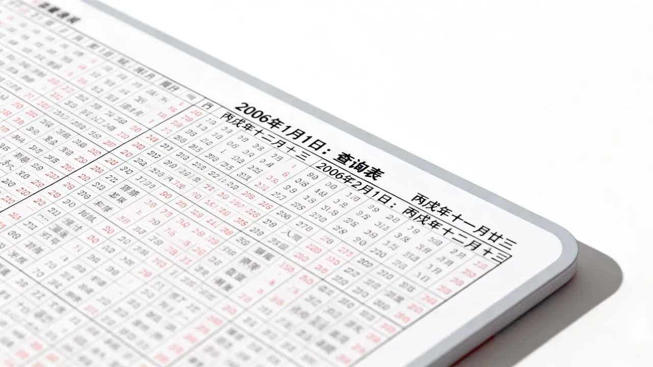 2006年阴历是什么时候?2006年阴历查询表 2006年阴历是什么时候?2006年阴历查询表