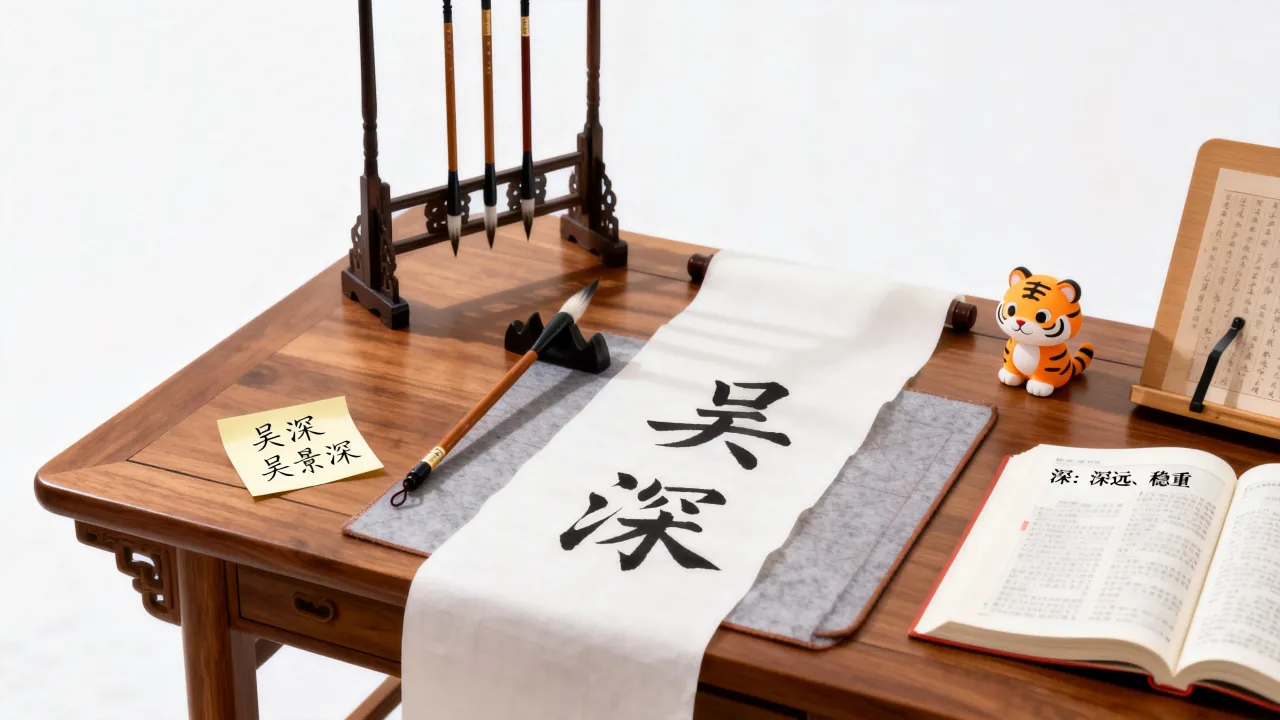 虎宝宝起名吴什么深好？吴姓男孩带深字取名寓意好吗，虎年宜用字