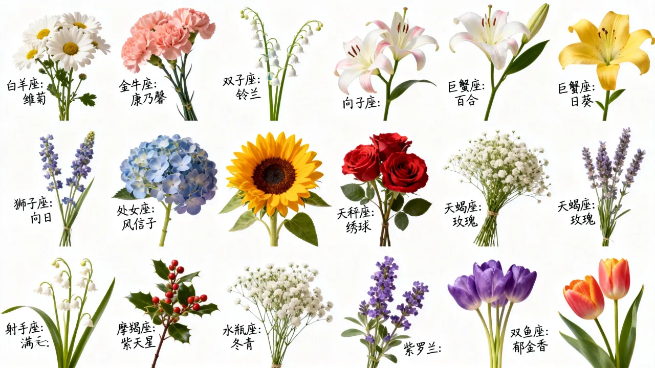 十二星座适合什么花？十二星座各自的幸运花是什么？