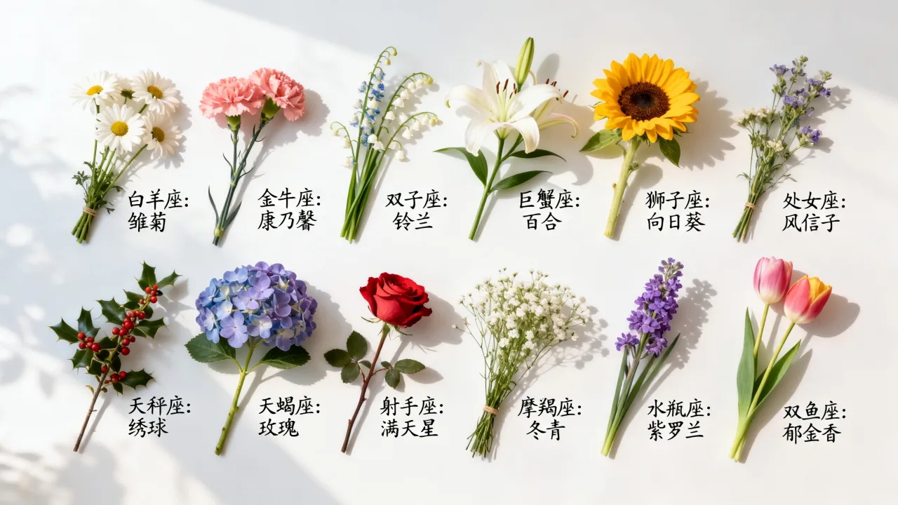 十二星座适合什么花？十二星座各自的幸运花是什么？