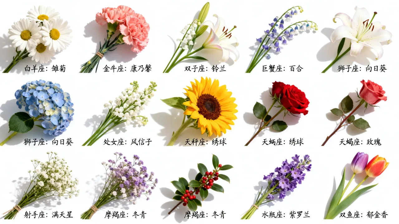十二星座适合什么花？十二星座各自的幸运花是什么？