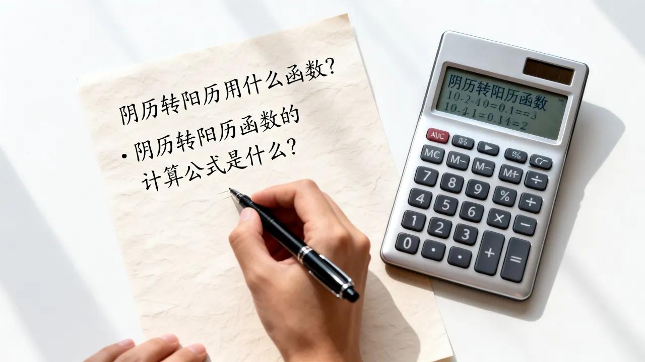 阴历转阳历用什么函数？，阴历转阳历函数的计算公式是什么？