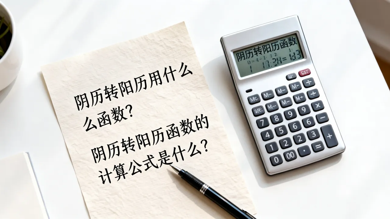 阴历转阳历用什么函数？，阴历转阳历函数的计算公式是什么？