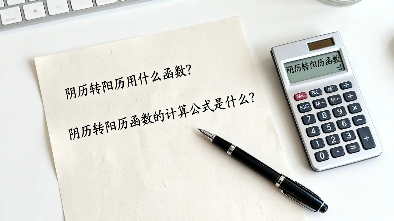 阴历转阳历用什么函数？，阴历转阳历函数的计算公式是什么？