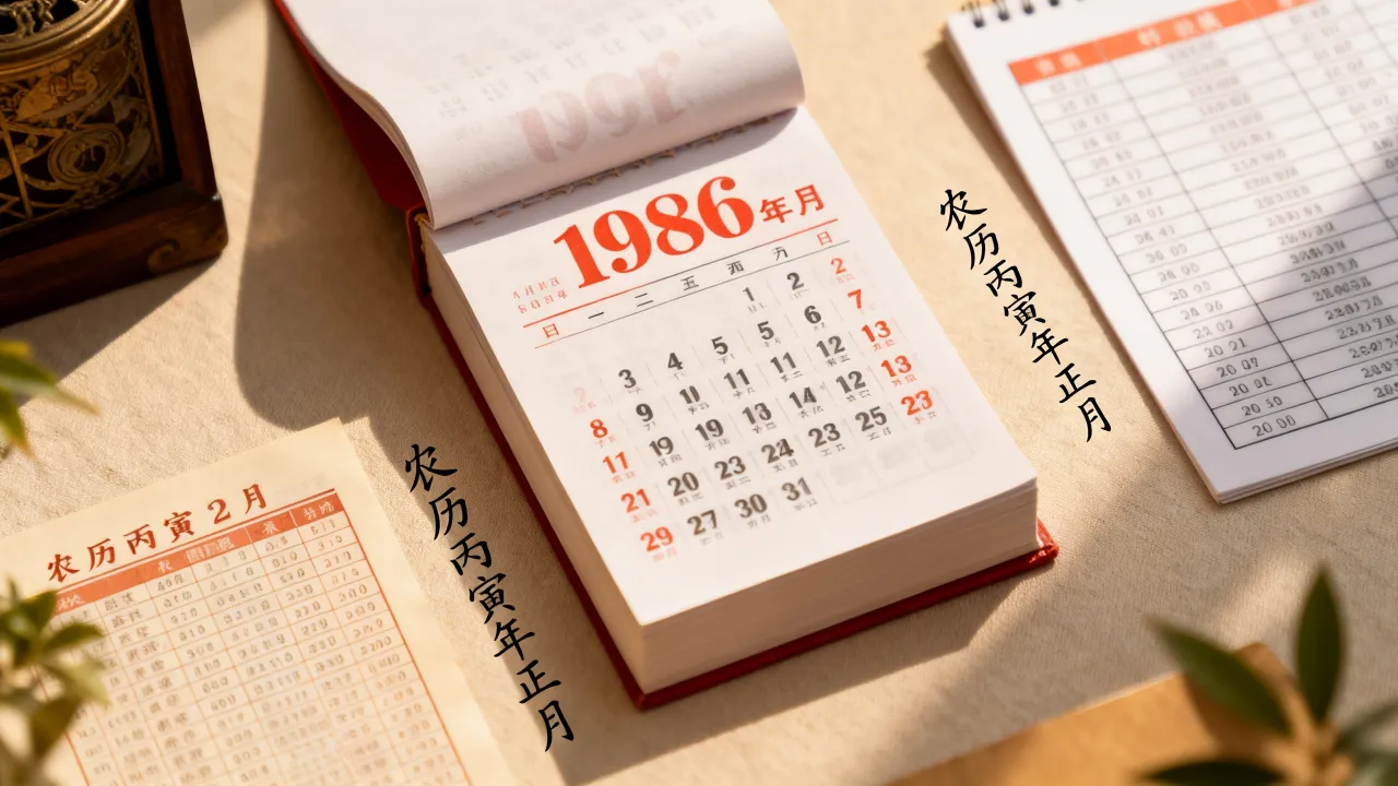1986年阴历阳历对照怎么查,农历公历转换查询 1986年阴历阳历对照怎么查,农历公历转换查询