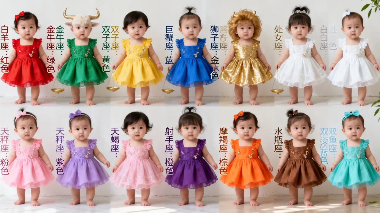 十二星座童裙怎么选，宝宝星座裙子什么颜色好看