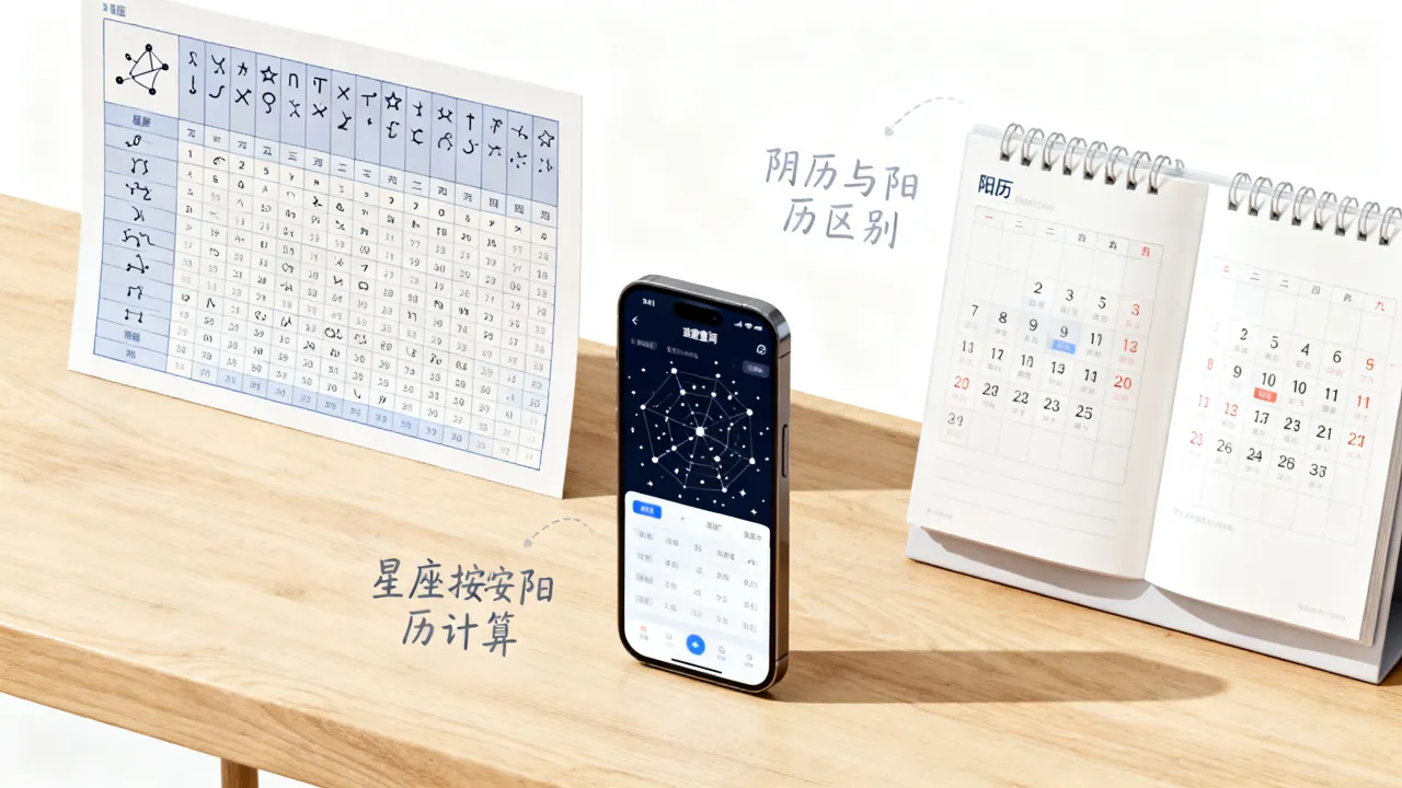 星座表是按阴历算的吗，星座查询到底该看农历还是阳历