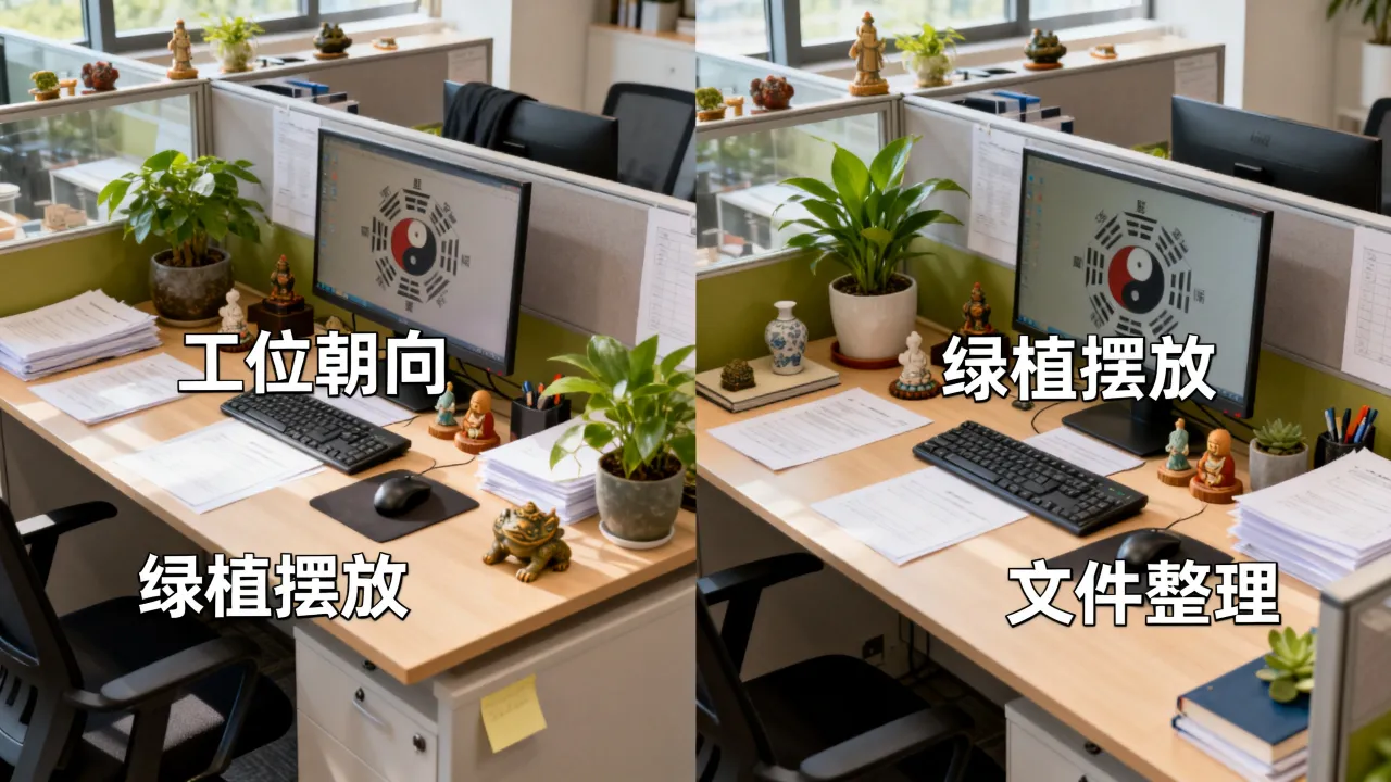 两个工位怎么看吉凶图,办公桌风水布局有哪些讲究 两个工位怎么看吉凶图,办公桌风水布局有哪些讲究