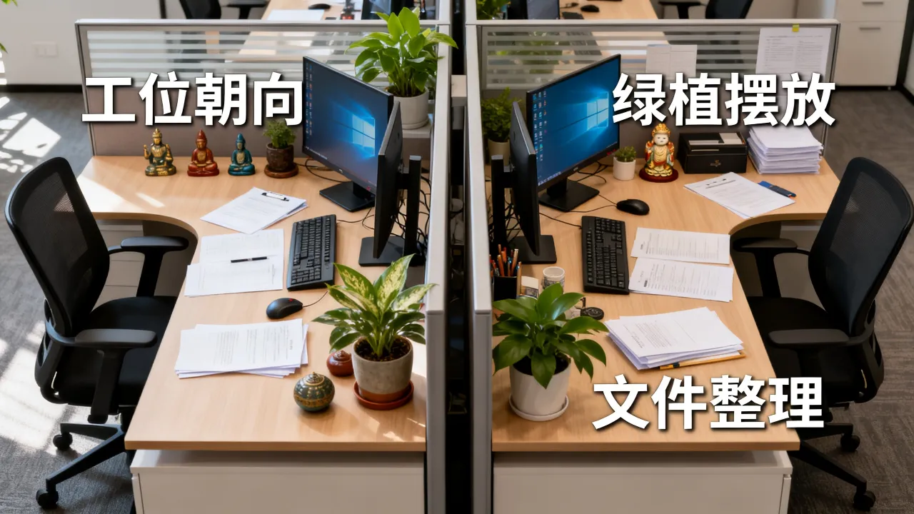 两个工位怎么看吉凶图,办公桌风水布局有哪些讲究 两个工位怎么看吉凶图,办公桌风水布局有哪些讲究