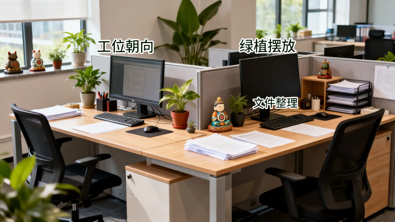 两个工位怎么看吉凶图,办公桌风水布局有哪些讲究 两个工位怎么看吉凶图,办公桌风水布局有哪些讲究