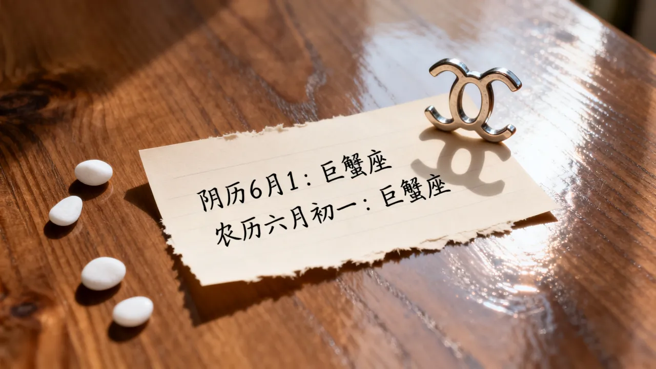 阴历6月1是什么星座，农历六月初一出生是什么星座