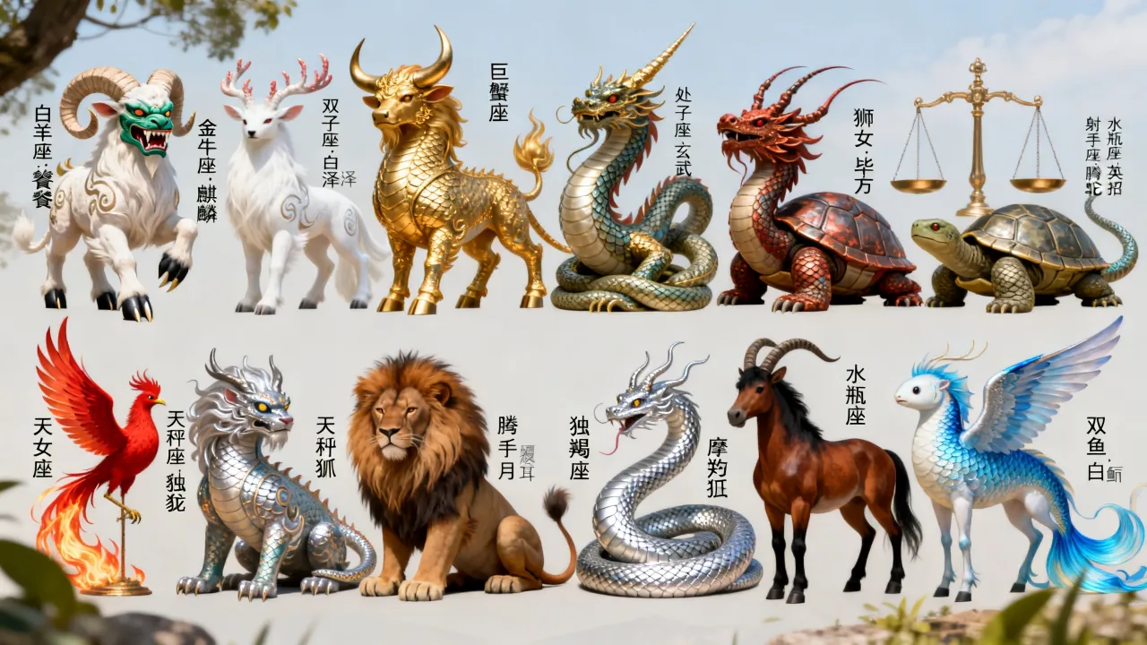 十二星座都是神兽吗,十二星座分别对应什么神兽? 十二星座都是神兽吗,十二星座分别对应什么神兽?