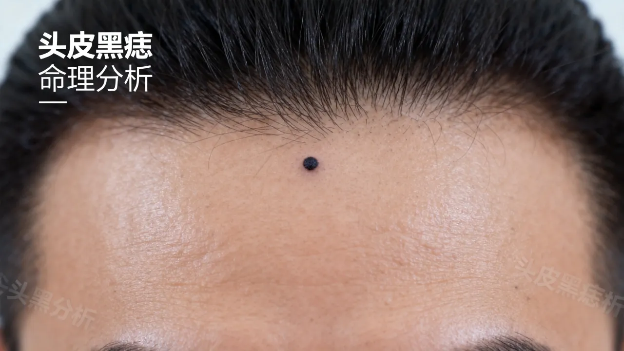 头皮黑痣命运如何？头皮长黑痣是福是祸，命理吉凶