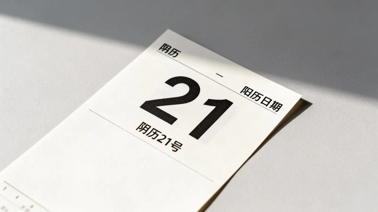 21号阴历是几月几号，阴历21号对应的阳历是哪一天