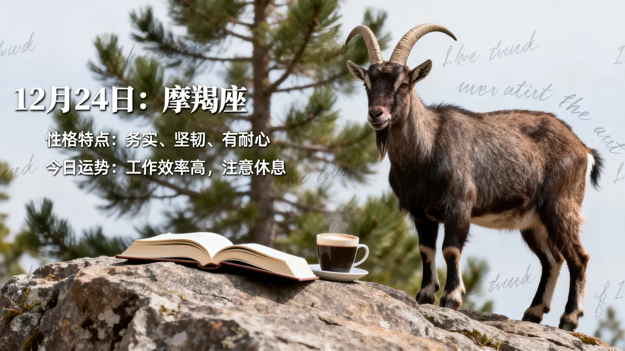 12月24日是什么星座,摩羯座性格特点及运势如何? 12月24日是什么星座,摩羯座性格特点及运势如何?