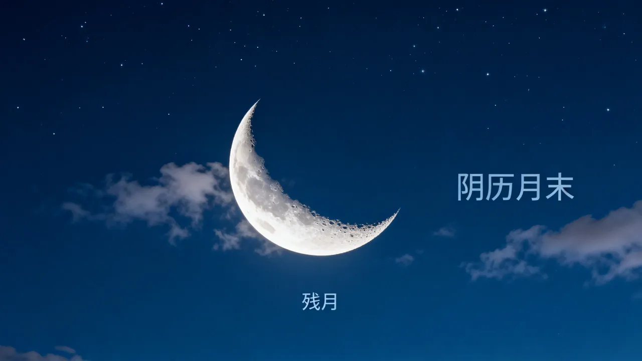 阴历月末的月亮叫什么，阴历月末的月亮是什么月相？