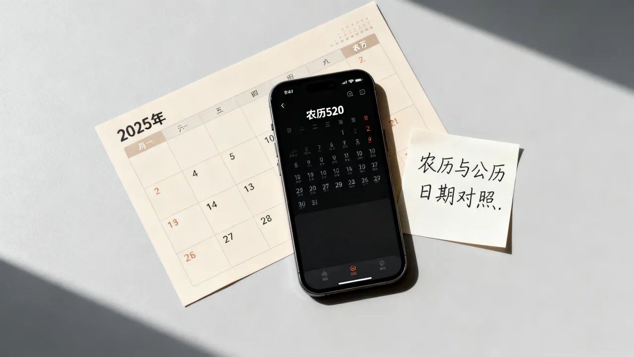 农历520阴历是几号,2025年农历520对应的公历日期 农历520阴历是几号,2025年农历520对应的公历日期