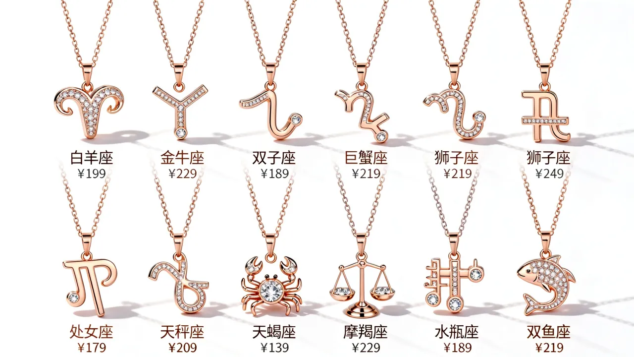 十二星座项链照片大全，十二星座项链图片及价格？