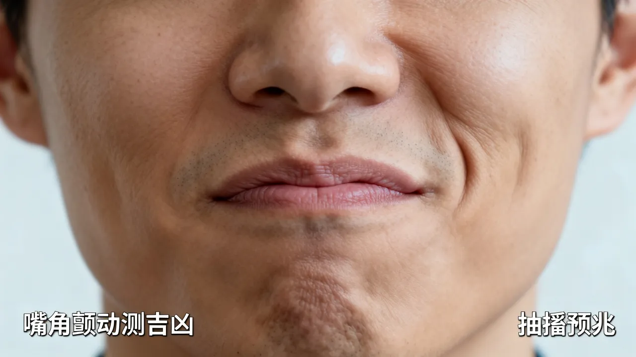 嘴角颤动测吉凶怎么测，嘴角抽搐跳动是什么预兆