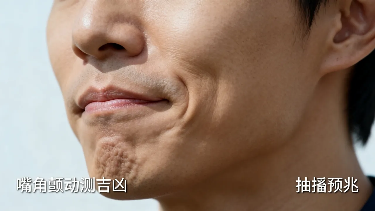 嘴角颤动测吉凶怎么测，嘴角抽搐跳动是什么预兆