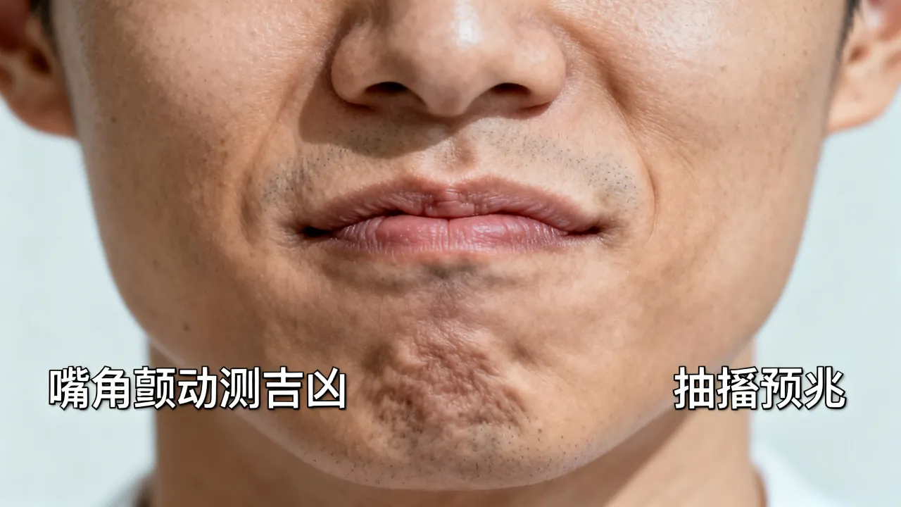 嘴角颤动测吉凶怎么测，嘴角抽搐跳动是什么预兆