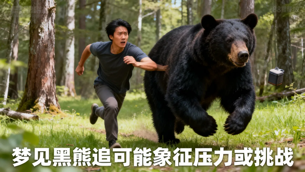 梦见黑熊追怎么样，梦见黑熊追自己是什么征兆