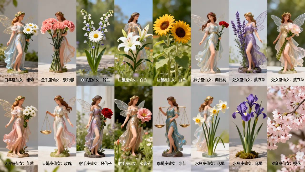 黄金十二星座仙女分别是谁？十二星座仙女对应的守护花语是什么？