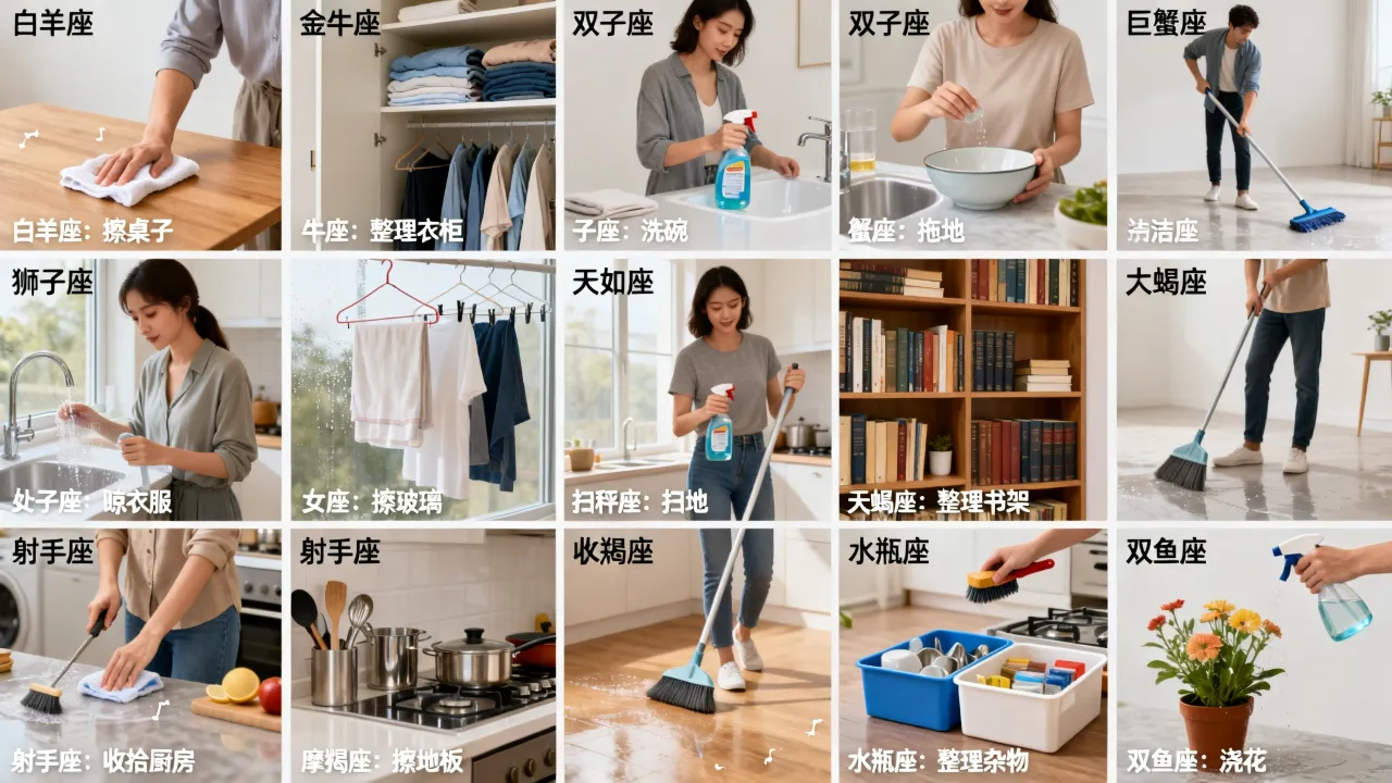 哪个星座做家务最勤快?十二星座家务能力排行榜 哪个星座做家务最勤快?十二星座家务能力排行榜