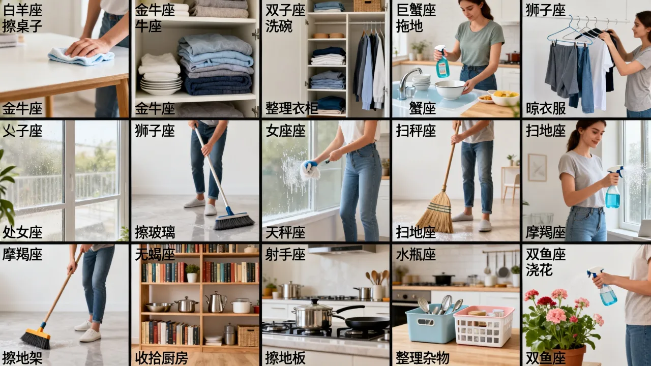 哪个星座做家务最勤快?十二星座家务能力排行榜 哪个星座做家务最勤快?十二星座家务能力排行榜