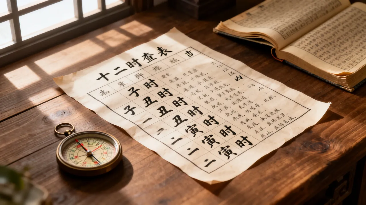 时辰吉凶怎么算？十二时辰吉凶查询对照表怎么看？