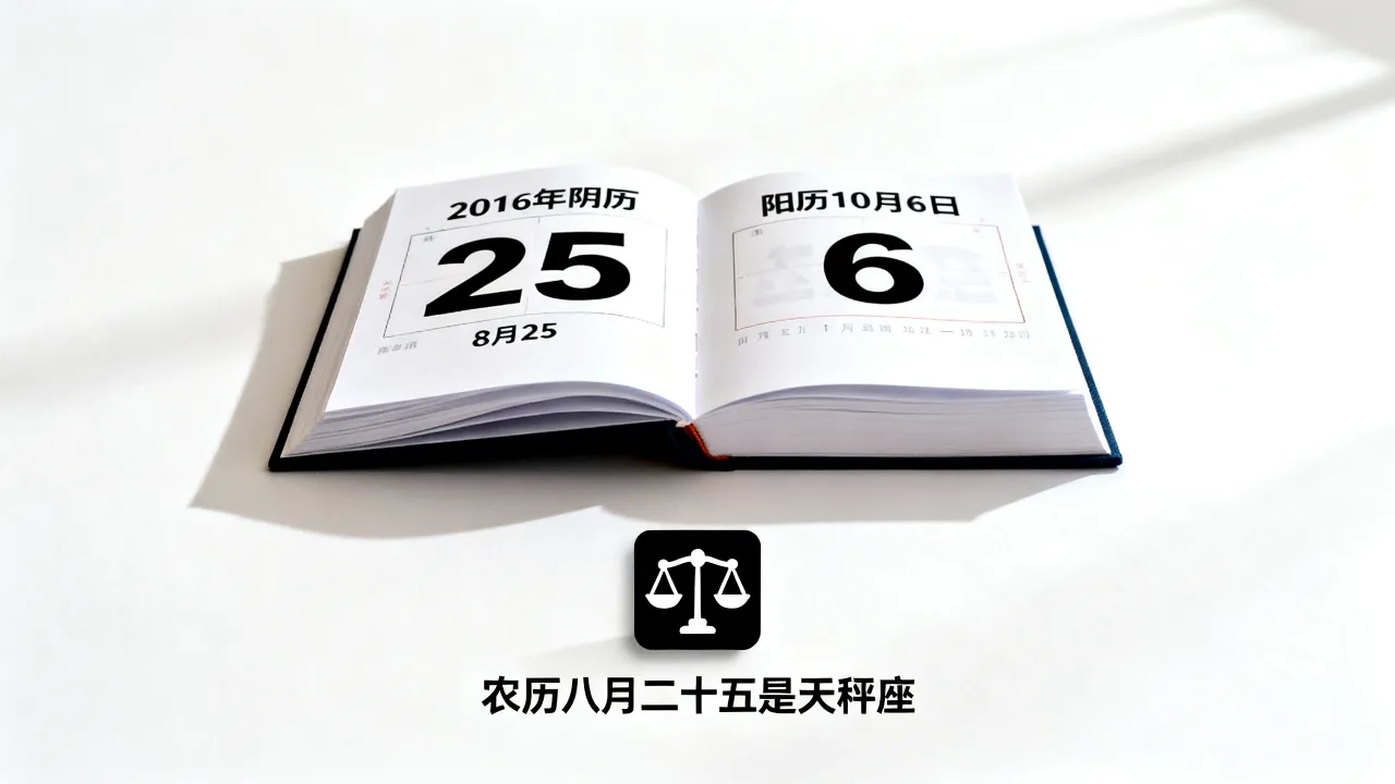 2016阴历8月25是阳历几号？，农历八月二十五是什么星座
