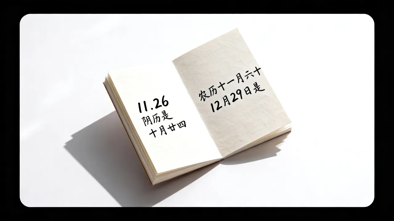 11.26阴历是几号，农历十一月二十六是阳历几号
