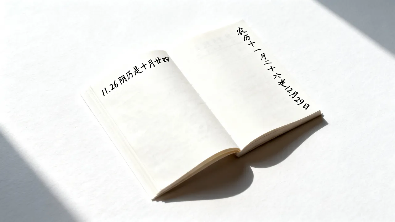 11.26阴历是几号，农历十一月二十六是阳历几号