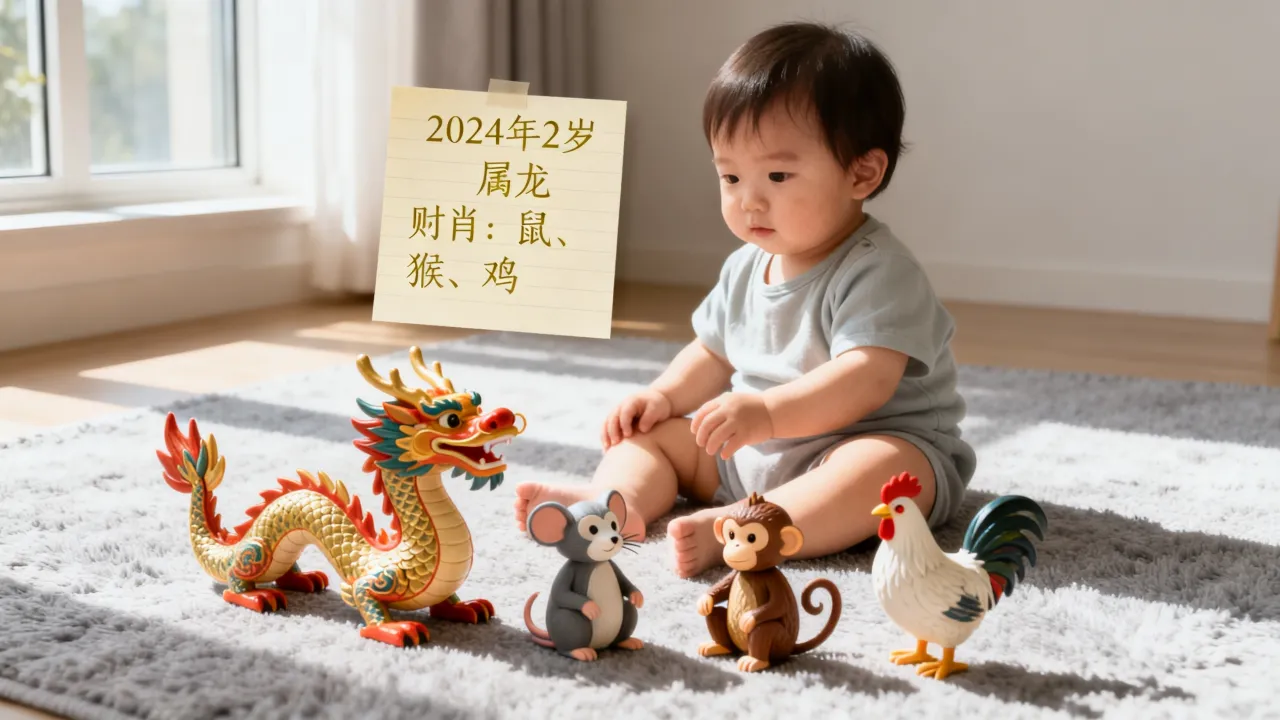2024年2岁属什么生肖，财肖是哪几个生肖