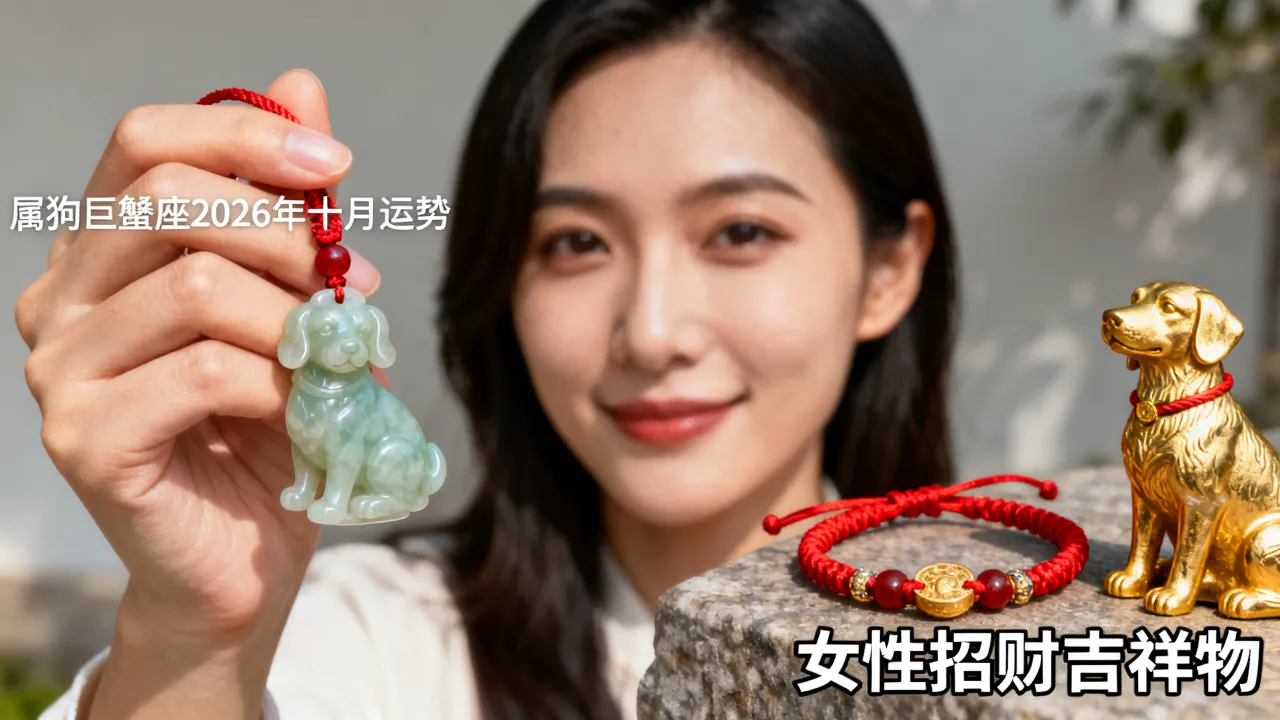 属狗巨蟹座2026年十月运势如何,女性招财吉祥物属狗戴什么好? 属狗巨蟹座2026年十月运势如何,女性招财吉祥物属狗戴什么好?