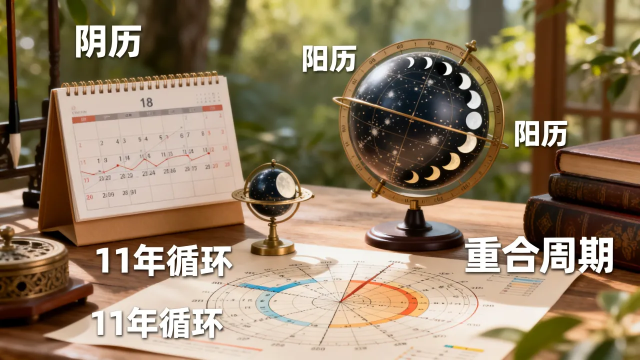 阴历阳历为什么11年循环一次,阴历阳历重合周期 阴历阳历为什么11年循环一次,阴历阳历重合周期