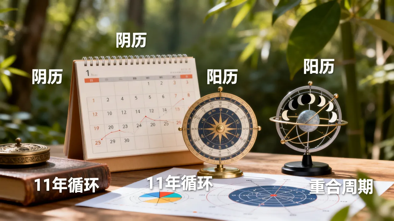 阴历阳历为什么11年循环一次,阴历阳历重合周期 阴历阳历为什么11年循环一次,阴历阳历重合周期