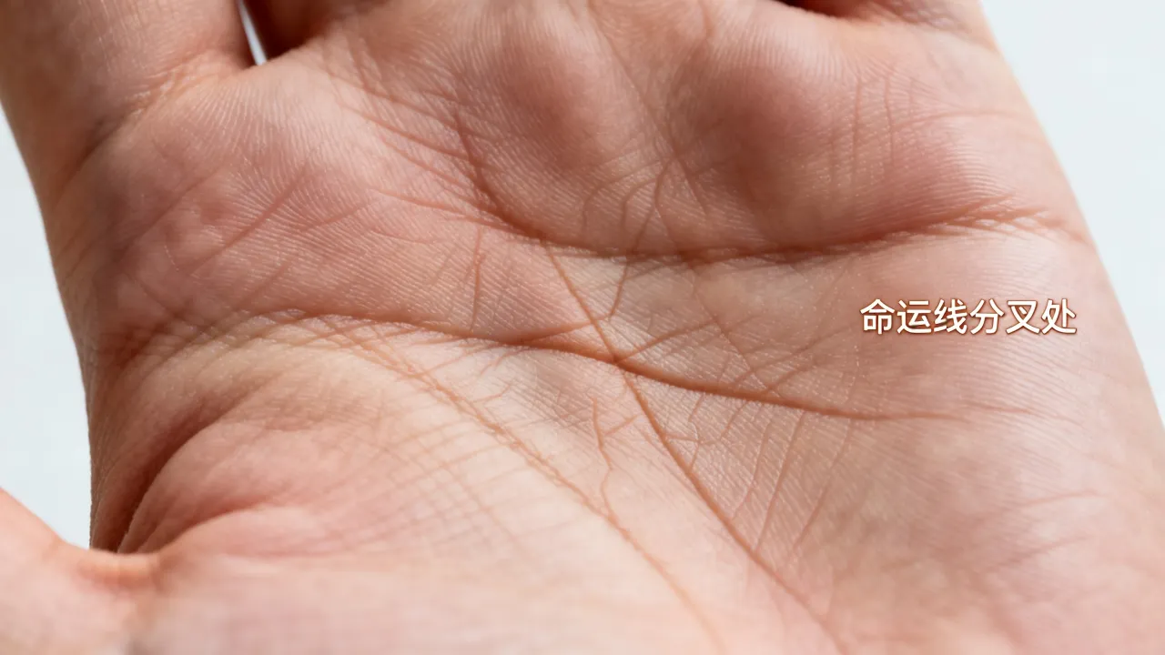 命运线开叉代表什么?命运线分叉是吉是凶,掌纹图解详解 命运线开叉代表什么?命运线分叉是吉是凶,掌纹图解详解