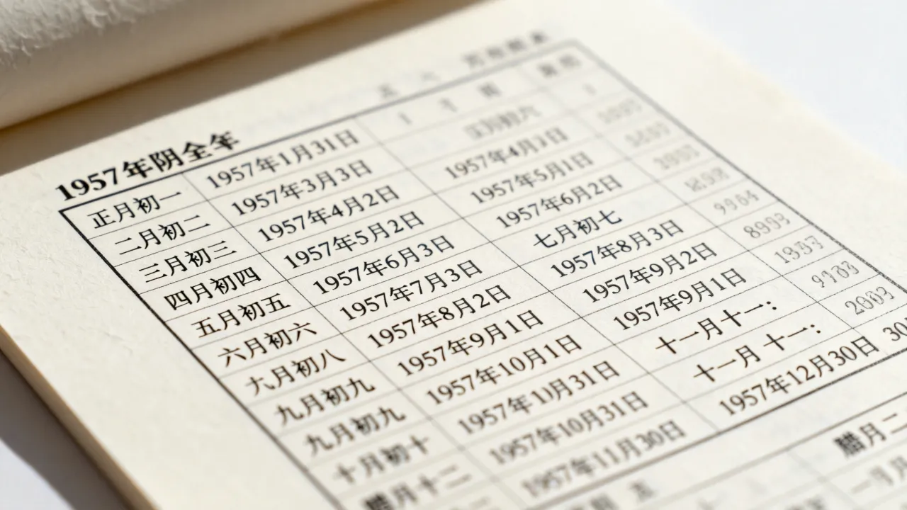 1957年阴历全年有多少天,阴历1957年全年日期对照表 1957年阴历全年有多少天,阴历1957年全年日期对照表