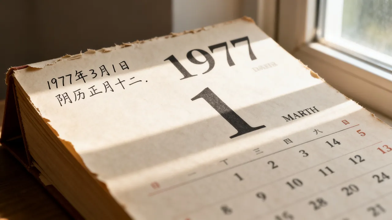 1977年3月1日阴历是哪一天,19770301阴历是什么日期 1977年3月1日阴历是哪一天,19770301阴历是什么日期