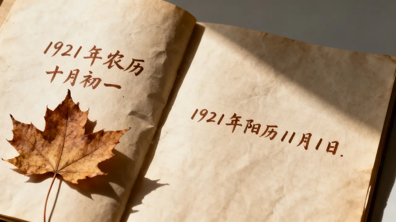 1921年农历十月初一是几号，1921年阴历10月1日是阳历几号