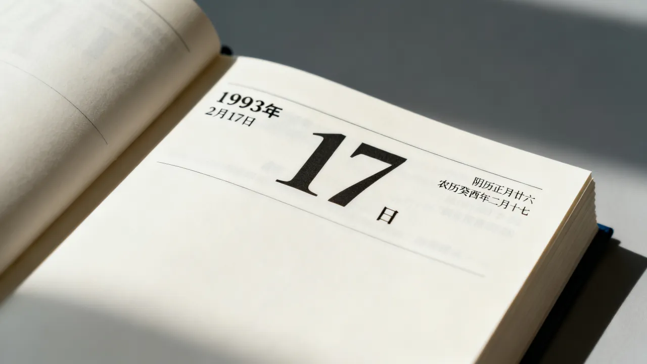 1993年2月17日阴历是多少,农历1993年2月17日几号 1993年2月17日阴历是多少,农历1993年2月17日几号