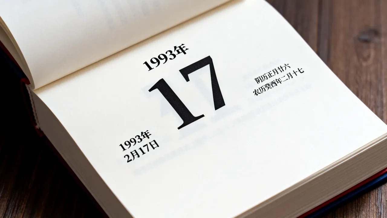 1993年2月17日阴历是多少,农历1993年2月17日几号 1993年2月17日阴历是多少,农历1993年2月17日几号