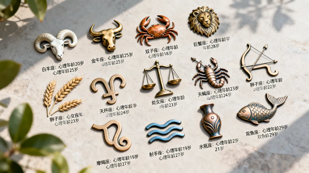 十二星座心理年龄有多大?,十二星座心理年龄测试准吗? 十二星座心理年龄有多大?,十二星座心理年龄测试准吗?