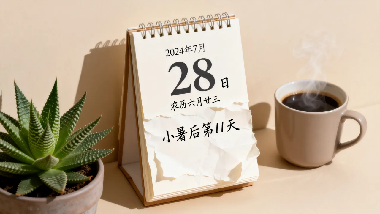 7月28号阴历是多少，农历几月几号对应什么日子