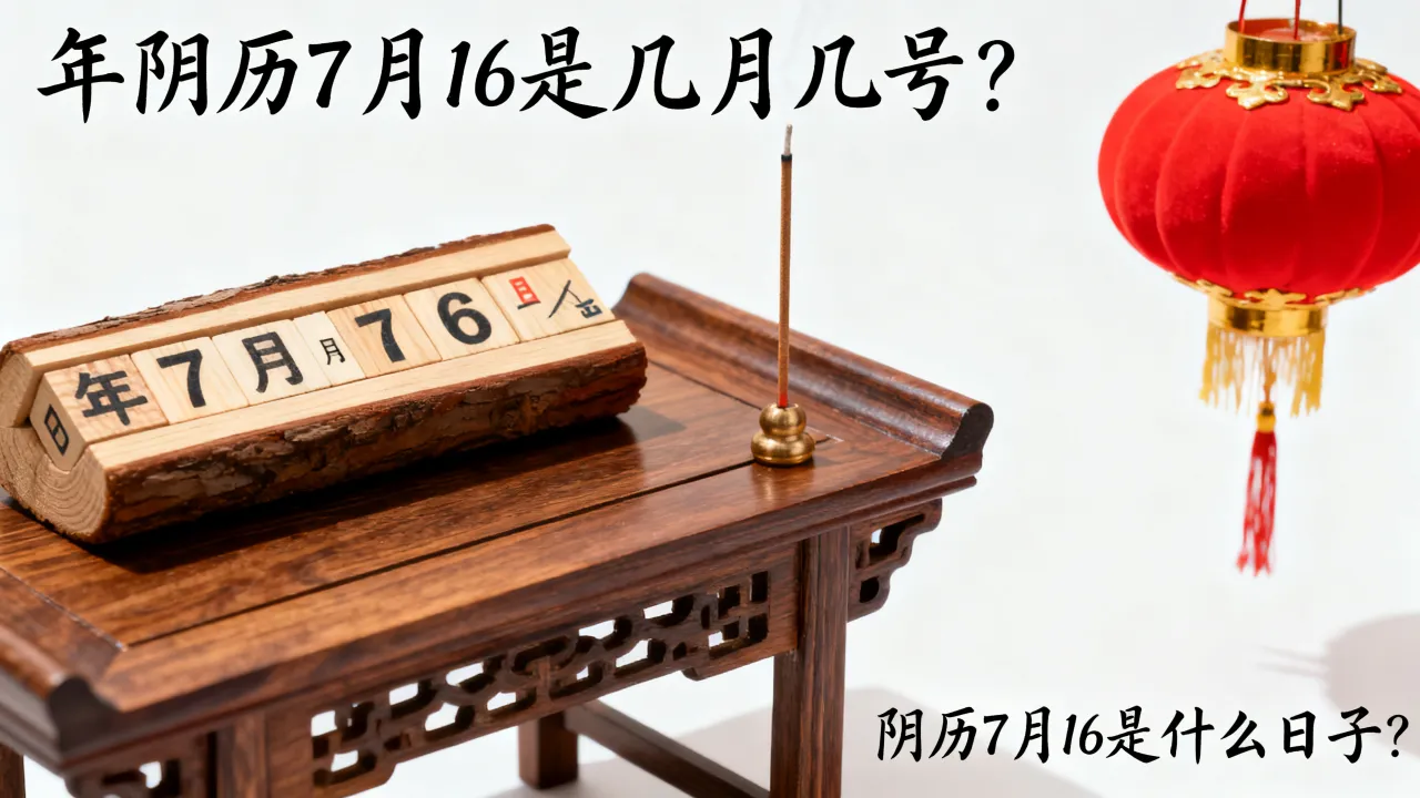 年阴历7月16是几月几号？阴历7月16是什么日子？