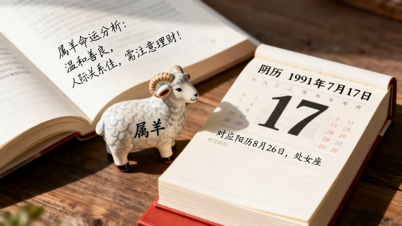 阴历1991年7月17日是什么星座,属羊的命运怎么样 阴历1991年7月17日是什么星座,属羊的命运怎么样